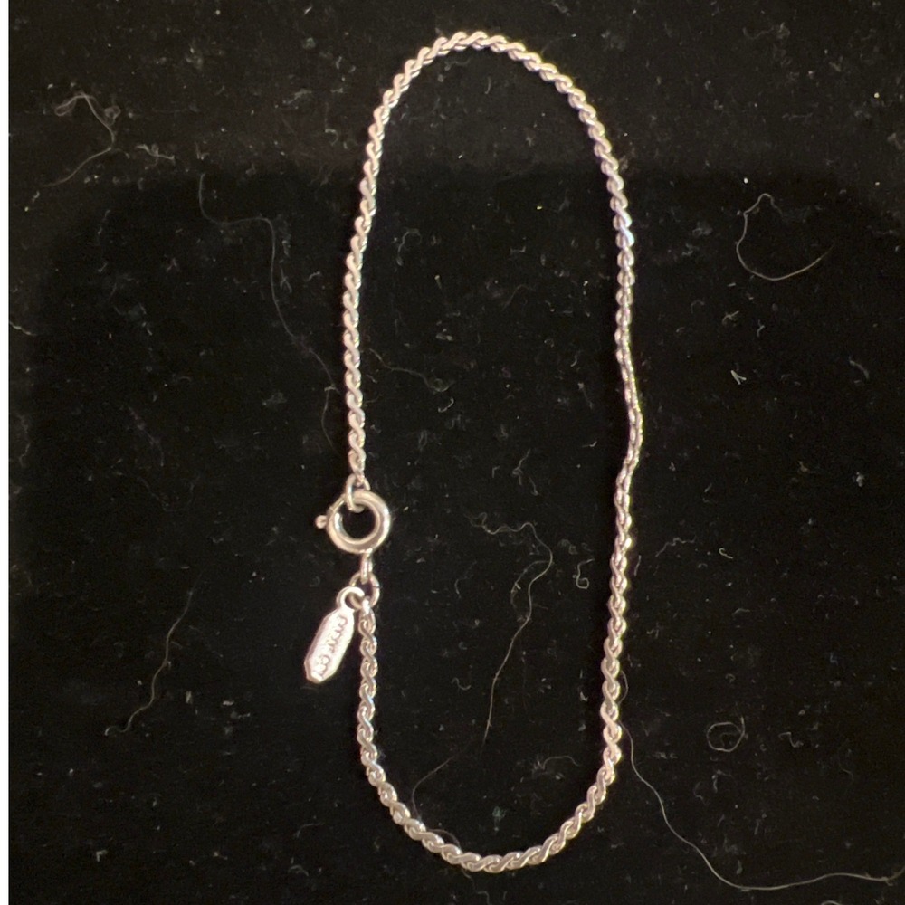 Vtg Sarah Coventry Silver Tone Rope Chain Bracelet 7.25 Inch MCM Sarah Cov